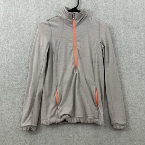 LULULEMON Jacket Women's 6 Half-Zip Gray Pullover  Heathered Performance Stretch
